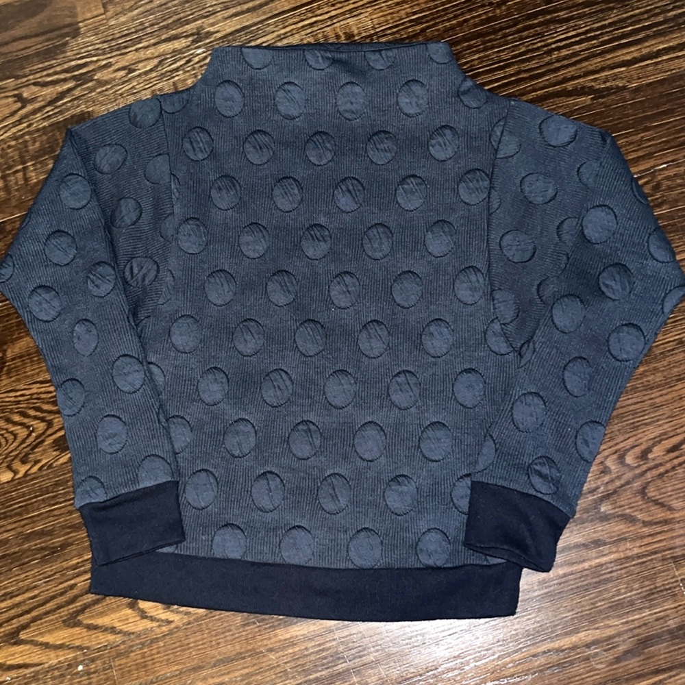 Postmark Anthropologie subtle polka dot pattern dolman sleeve sweater top sz med
